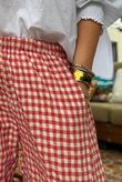 Nonni Gingham 7/8 Barrel Pant Jam